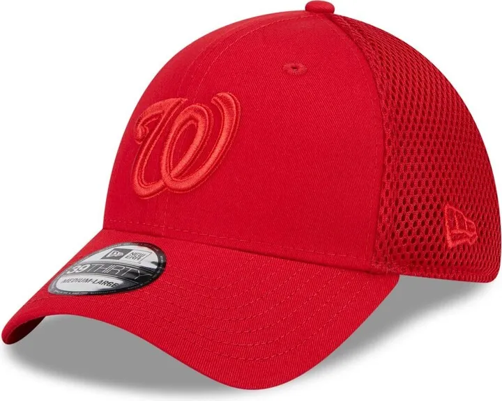 Men's New Era Red Washington Nationals Tonal Team Neo 39THIRTY Flex Hat