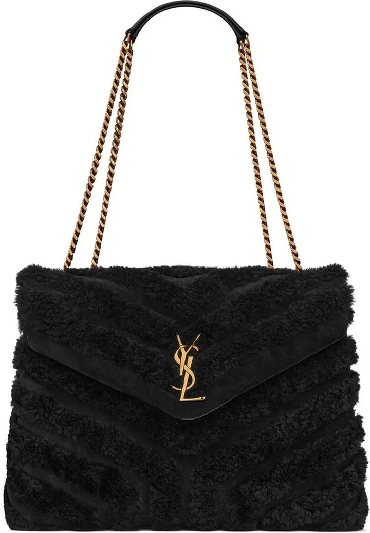 Loulou medium shearling shoulder bag