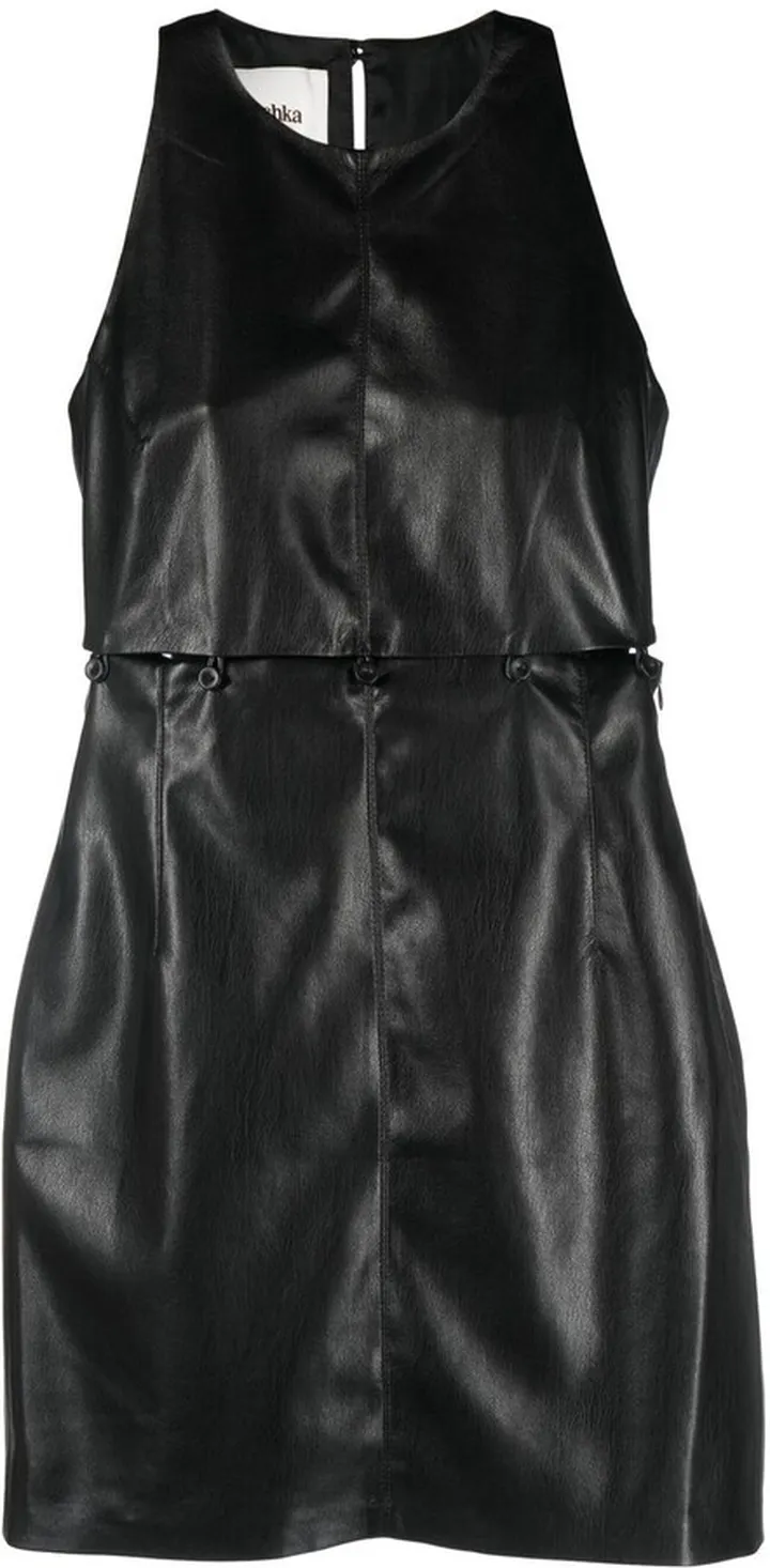 Layan faux-leather mini dress