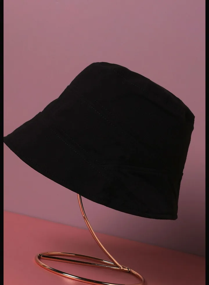 Casual Solid Blended Fabric Bucket Hat For Women