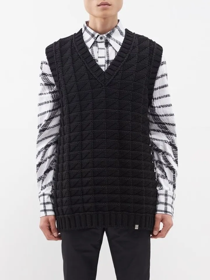 V-neck Knit Sweater Vest