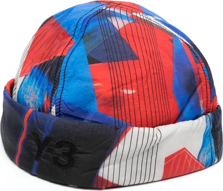 Graphic-Print Logo Beanie