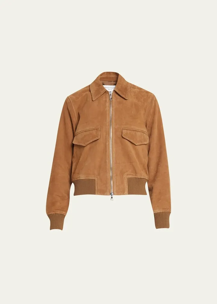New Jil Suede Bomber Jacket