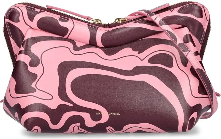 Mini M frame leather shoulder bag