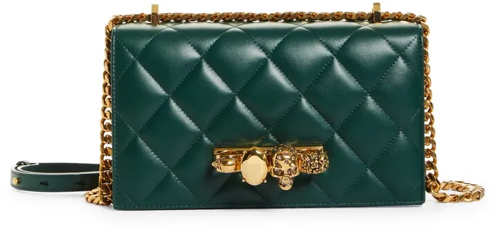 Knuckle Ring Quilted Leather Shoulder Bag