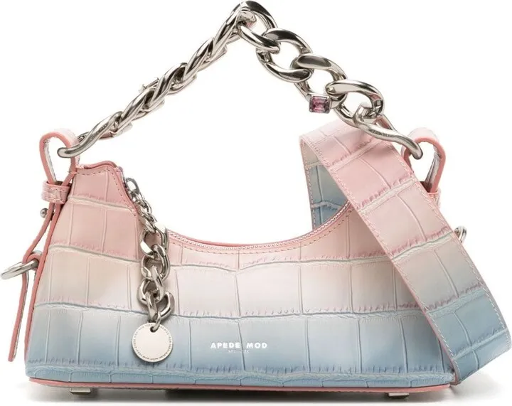 Small Embossed-Crocodile Effect Leather Bag
