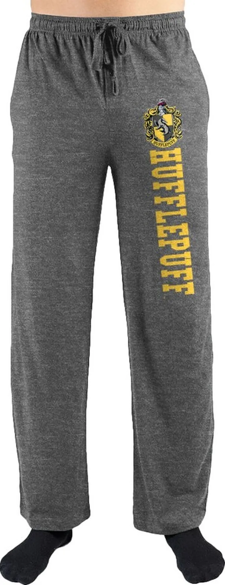 Harry Potter Hogwarts Hufflepuff House Print Men's Sleepwear Sleep Pajama PantsXX-Large