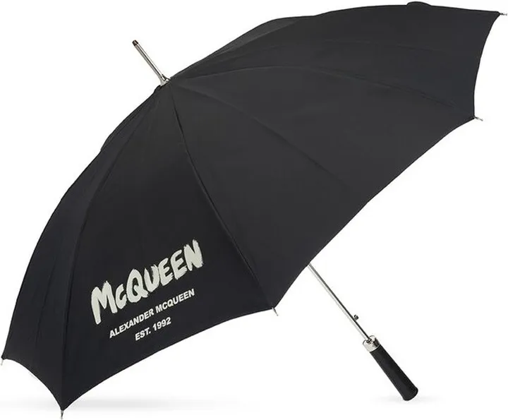 Alexander McQueen Logo Printed Foldable Umbrella