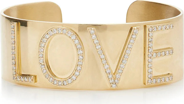 Women's The Love 14K Yellow Gold Diamond Cuff