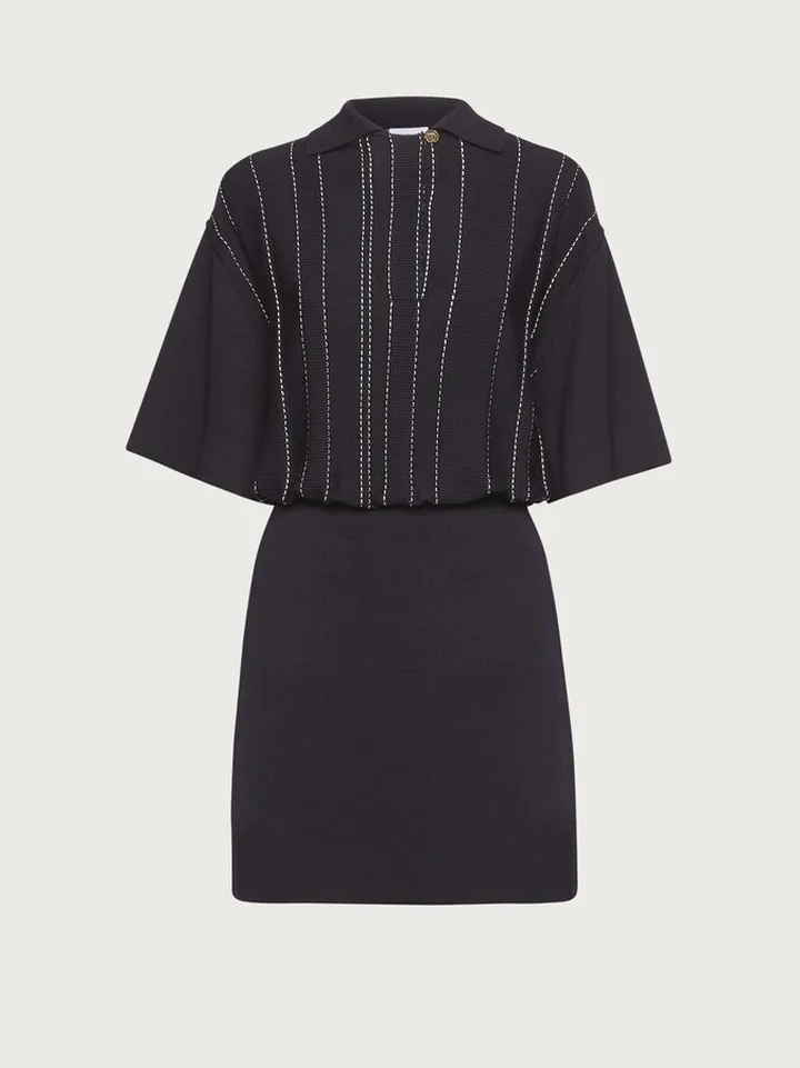 Ferragamo Women Gros grain dress Blue