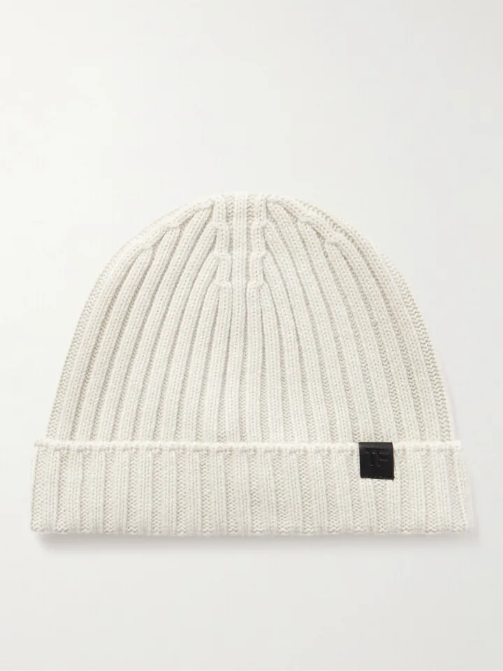 Ribbed Cashmere Beanie