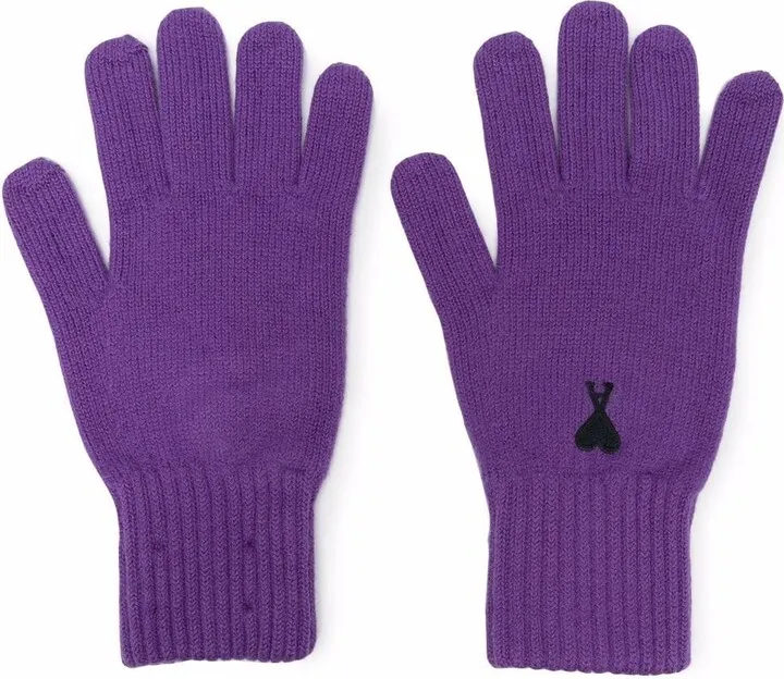 Logo-Embroidered Merino Gloves