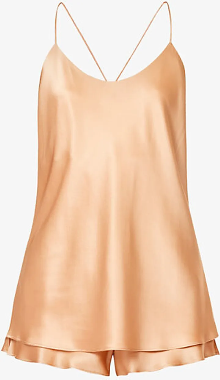 Womens Nutmeg Bella Cami Silk Pyjamas