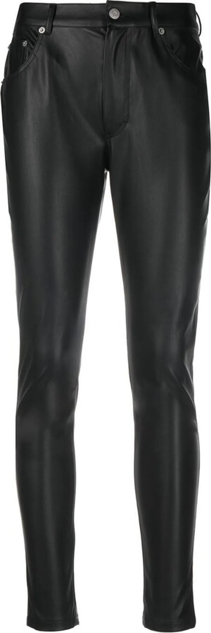 Faux-Leather Skinny Trousers