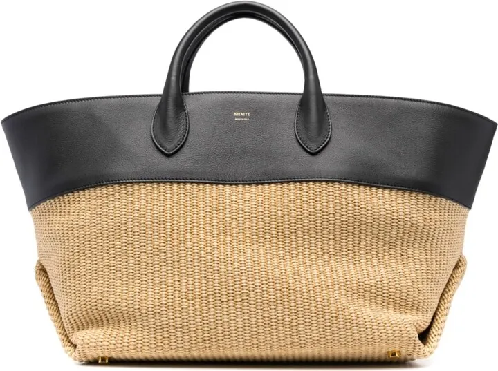 KHAITE- Amelia Medium Raffia Tote Bag