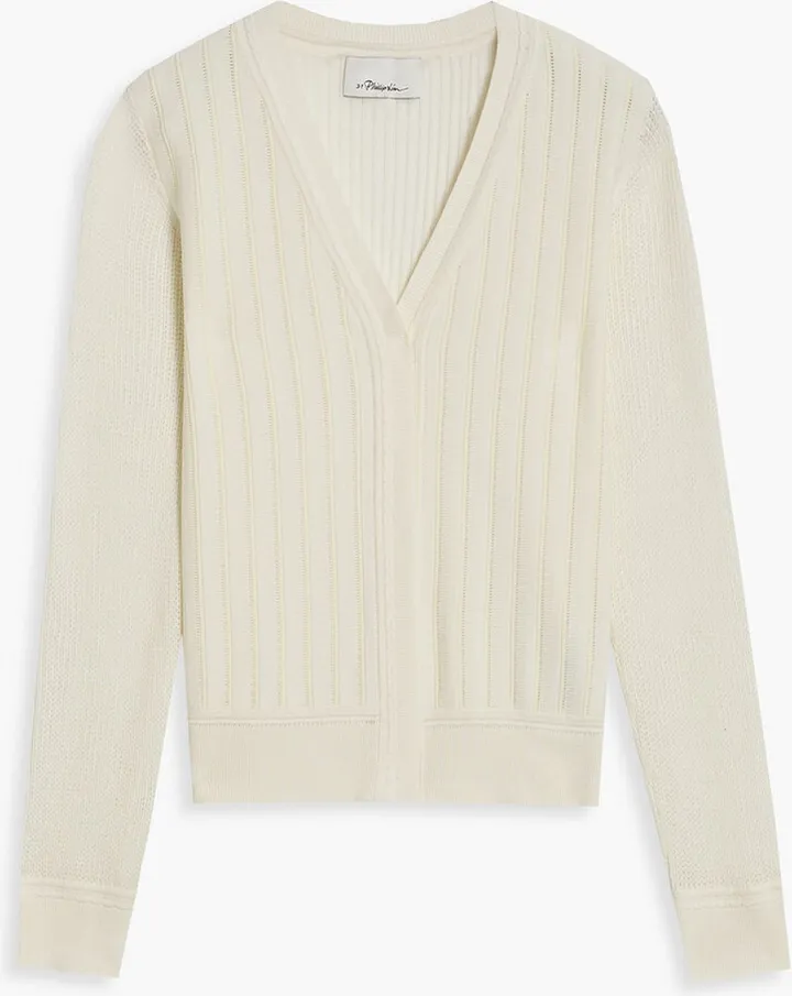 Cotton-blend cardigan