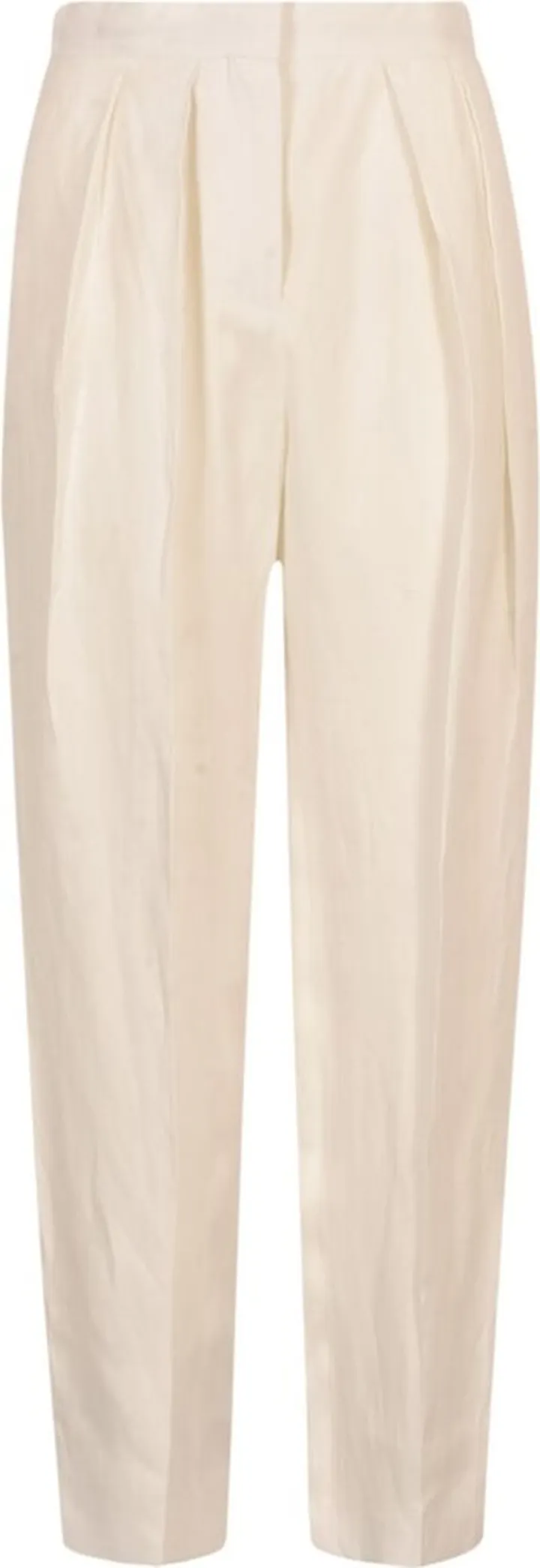 Stella McCartney High-Waist Pleated Straight-Leg Trousers