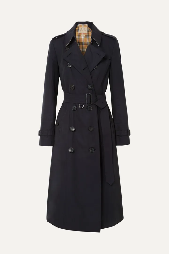Burberry - The Chelsea Long Cotton-gabardine Trench Coat - Blue