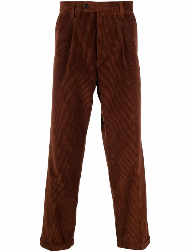 Corduroy Straight-Leg Trousers
