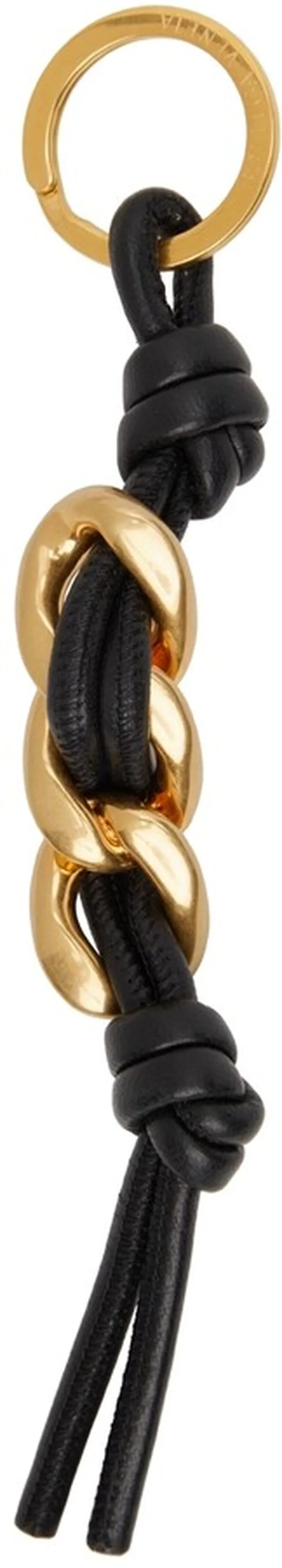 Bottega Veneta Black Curb Chain Keychain