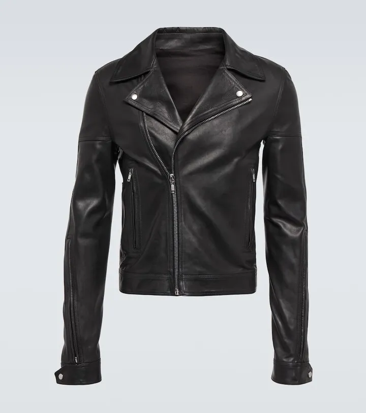 Leather biker jacket