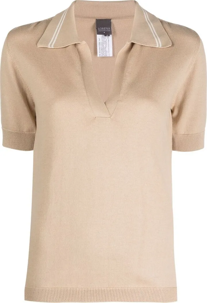 Fine-Knit Short-Sleeve Polo Shirt
