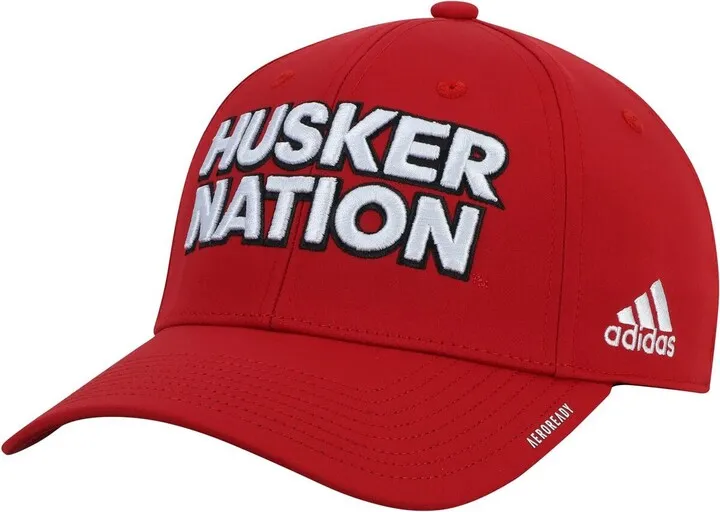 Men's Adidas Scarlet Nebraska Huskers Team Mantra Aeroready Flex Hat