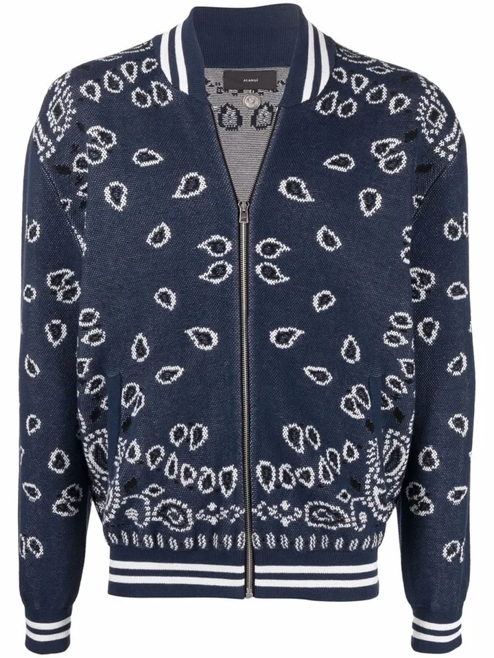 Bandana-Print Bomber Jacket
