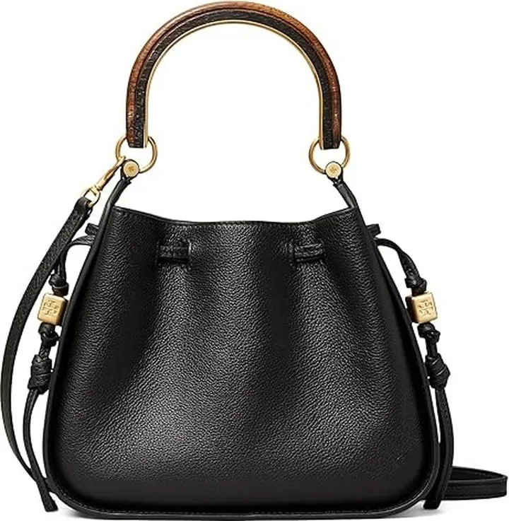 Tory Burch Miller Cinch Bag (Black) Handbags