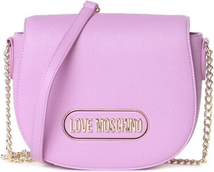 Love Moschino Logo Plaque Foldover Crossbody Bag