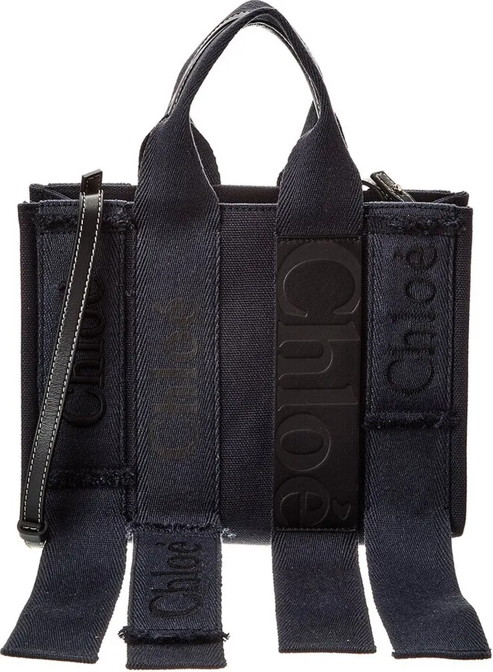 Chloé Woody Small Canvas & Leather Tote