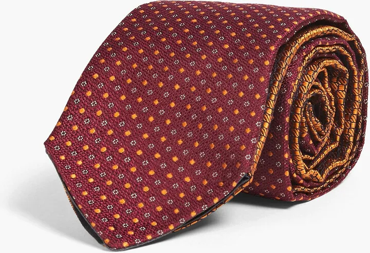 Silk-jacquard tie