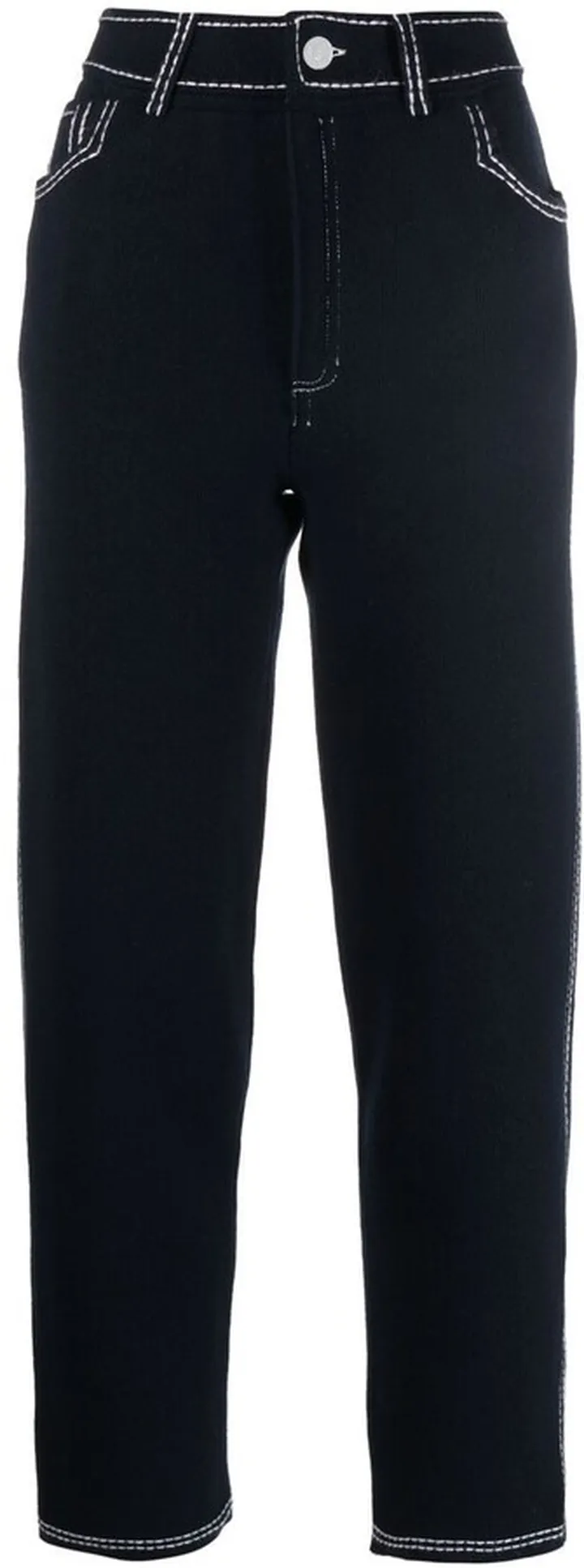 High-Rise Straight-Leg Trousers