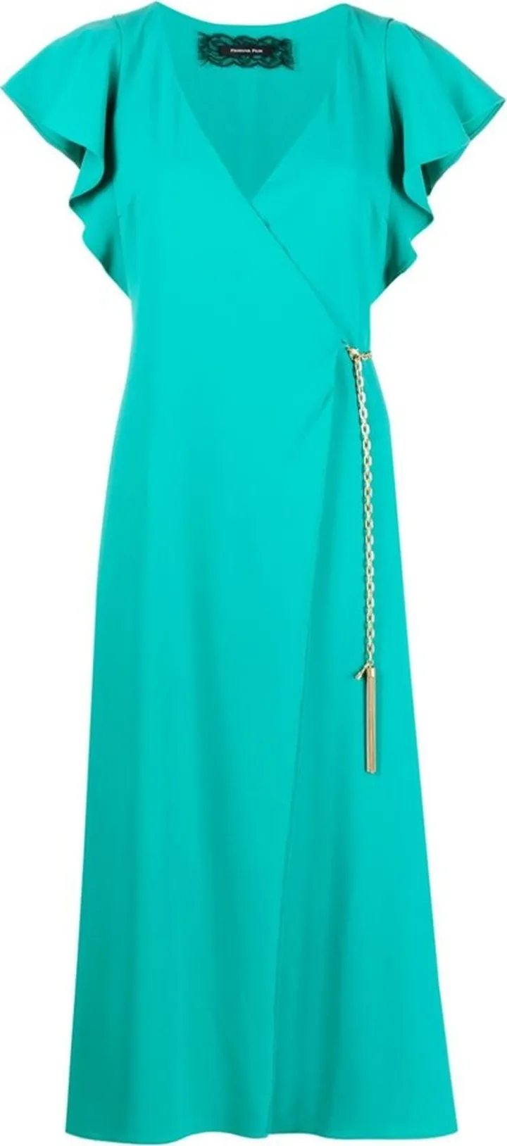 Ruffle-Sleeve Midi Dress