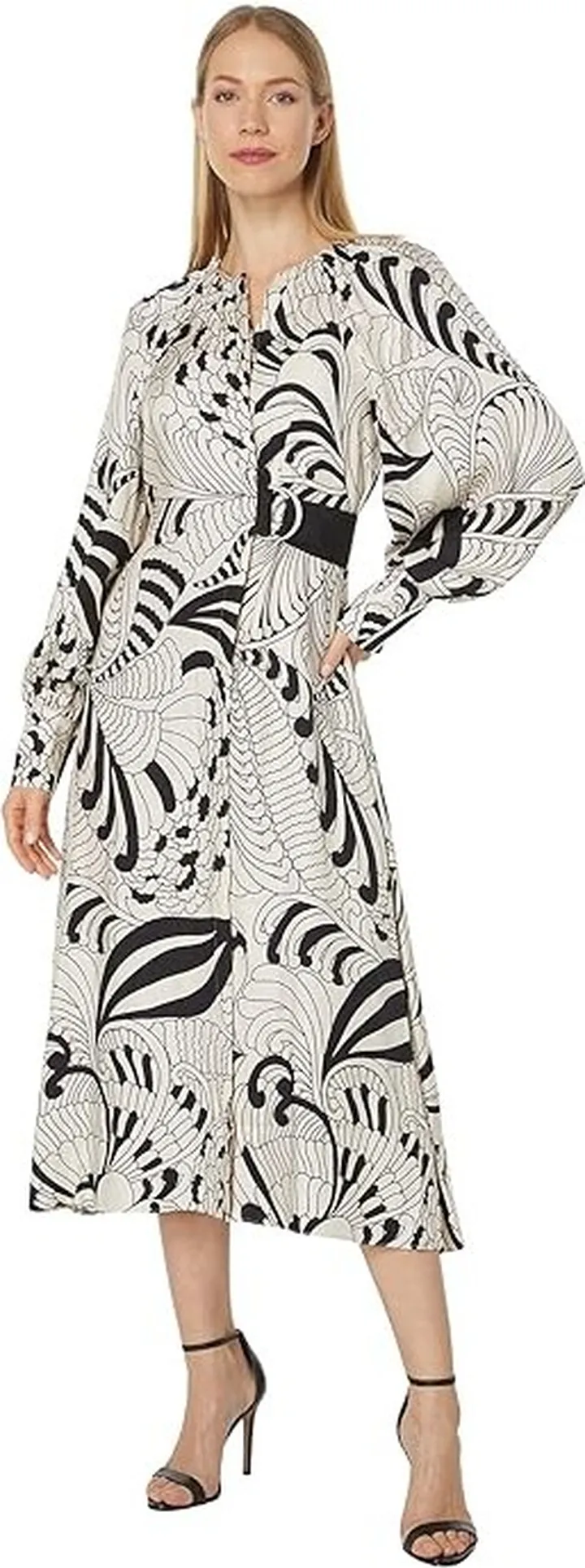 Ted Baker Emmieeh Drape Detail Midi Dress (White) Women's Dress