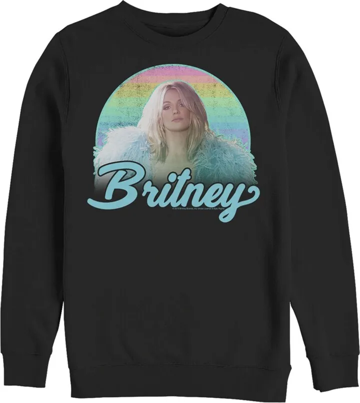 Men's Britney Spears Rainbow Star Sweatshirt - Black - Small