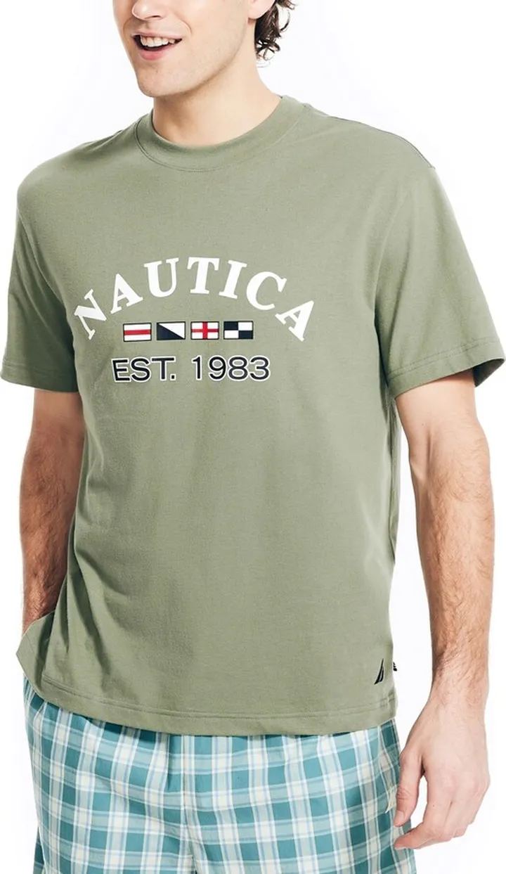 Nautica Men's Relaxed-Fit Logo Graphic Sleep T-Shirt