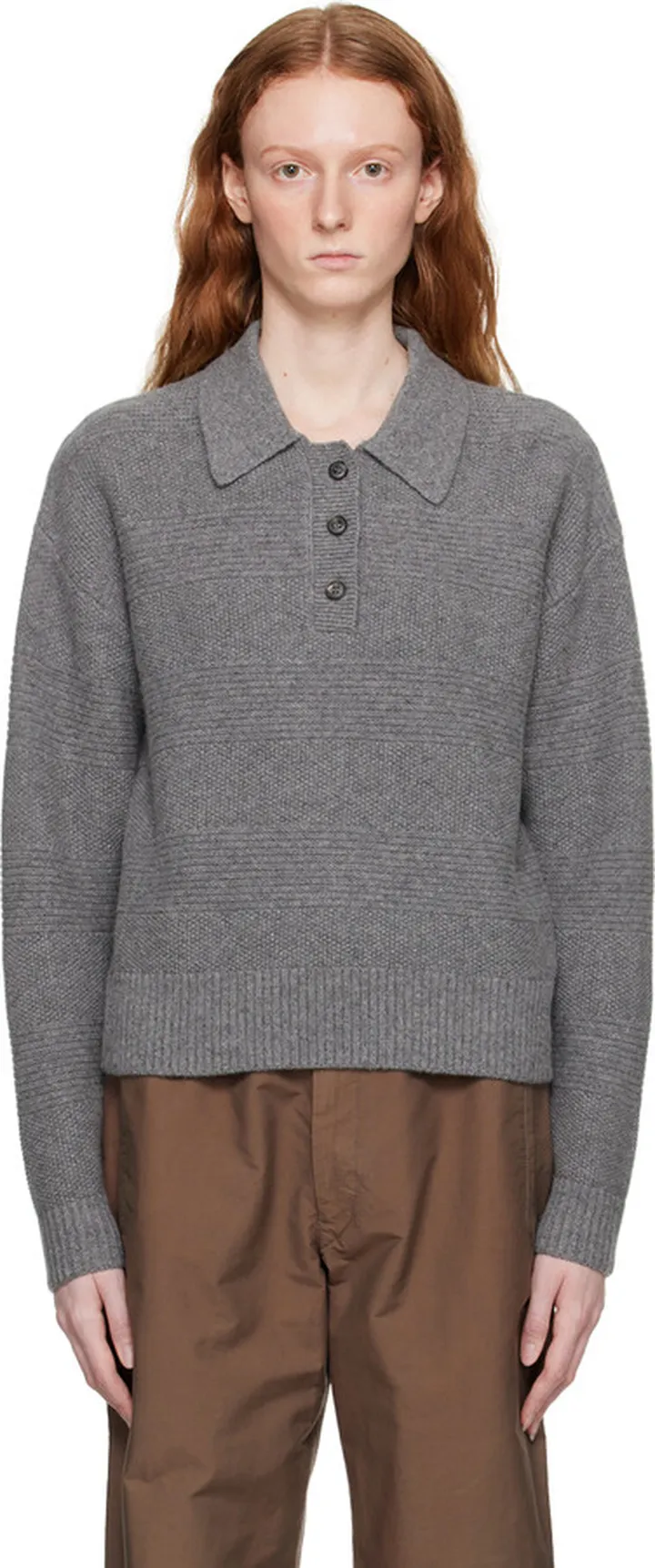 CO Gray Oversized Polo