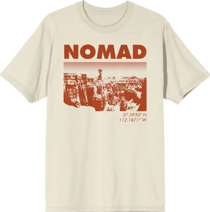 Adventure Society Nomad Canyon Landscape Men’s Natural T-Shirt-XXL