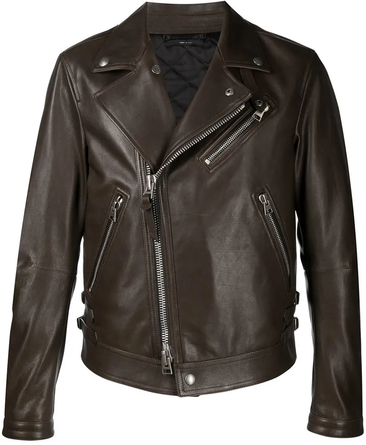 Calf Leather Biker Jacket