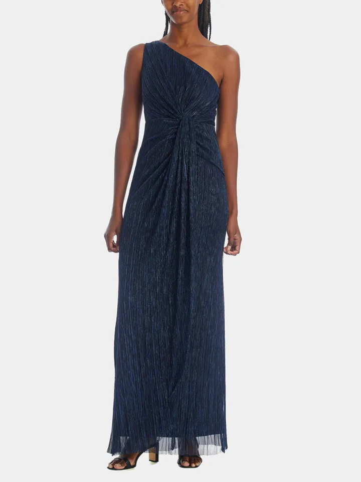 Stardust Pleated Draped Gown