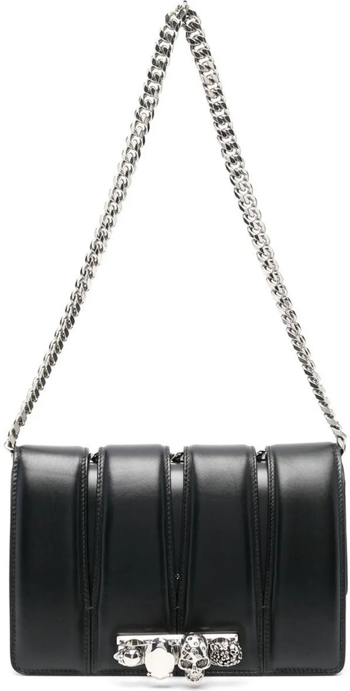 Skull-Ring Detail Shoulder Bag