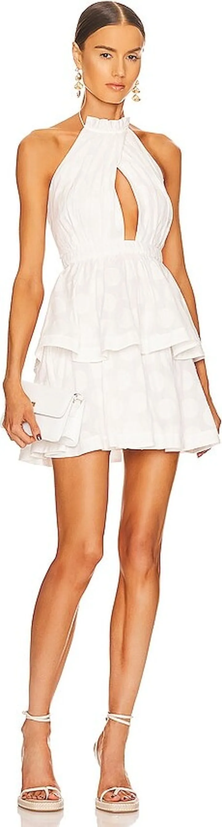 Evelia Reina Graphic Dot Clipped Dress