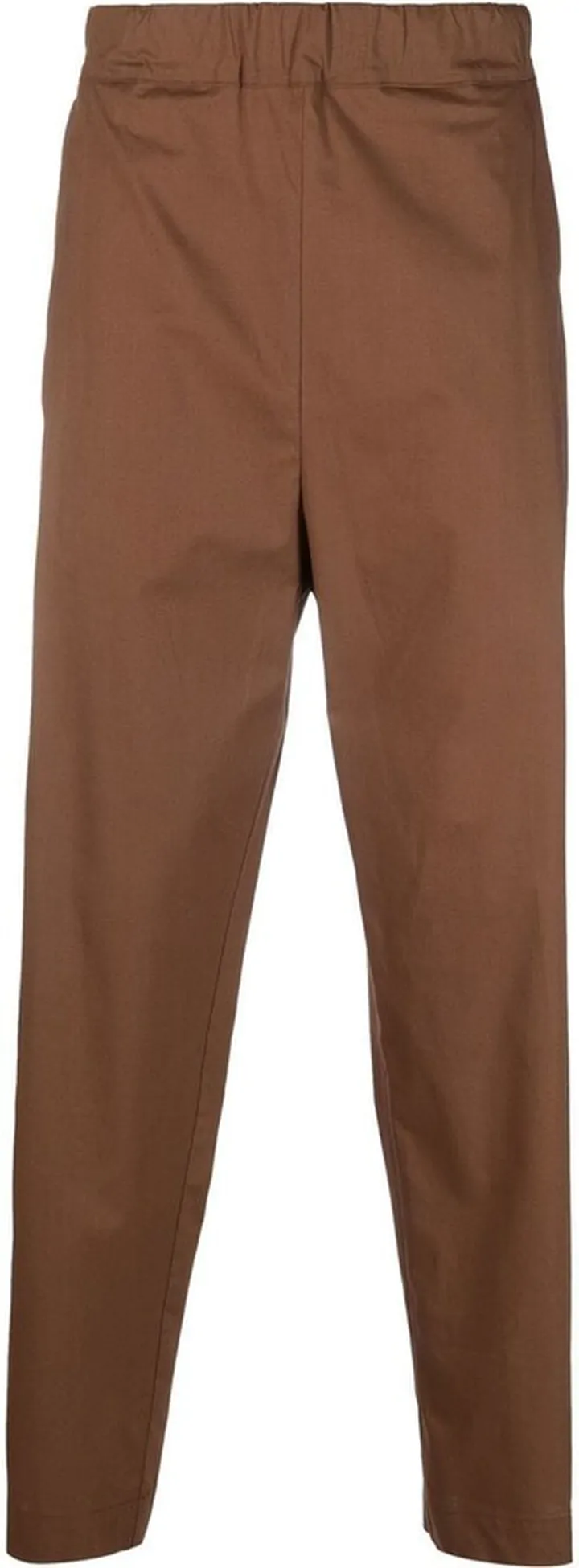 Stretch-Cotton Tapered Trousers