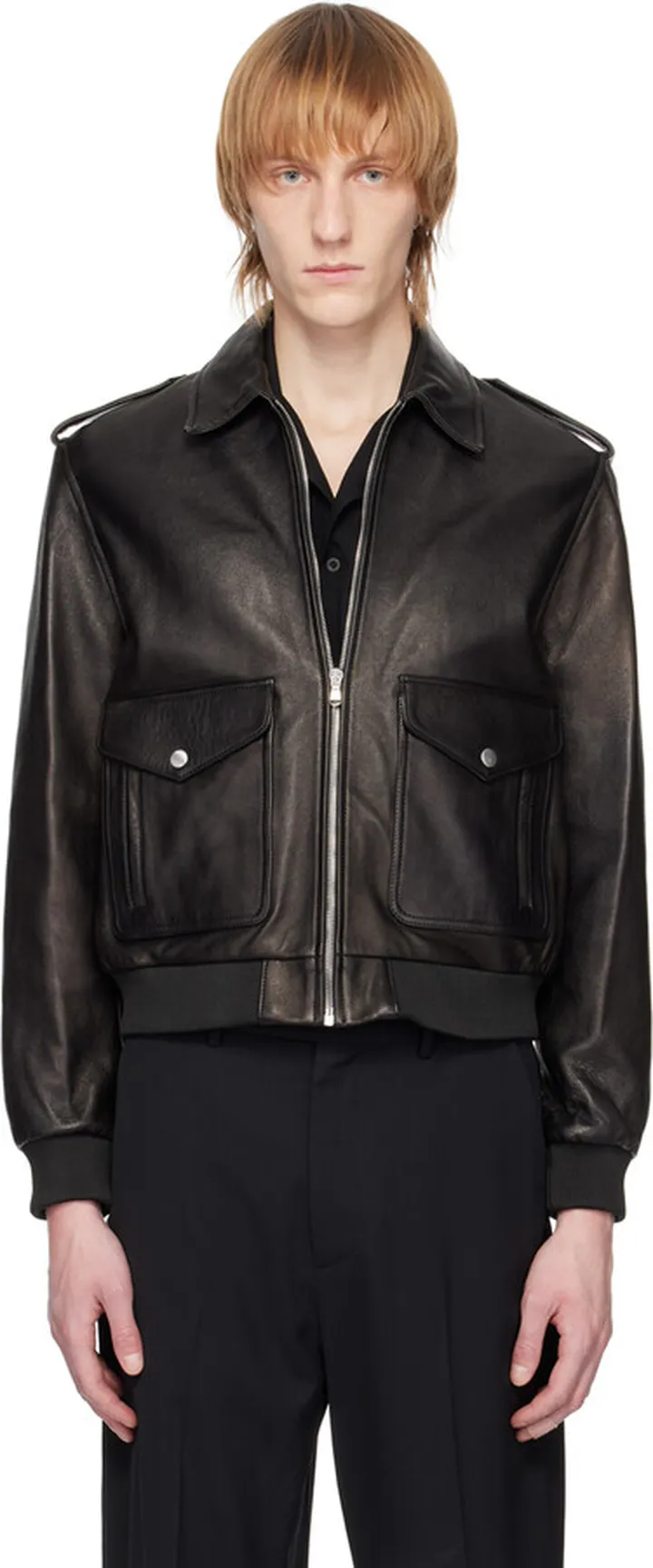 Nili Lotan Black Burton Leather Jacket