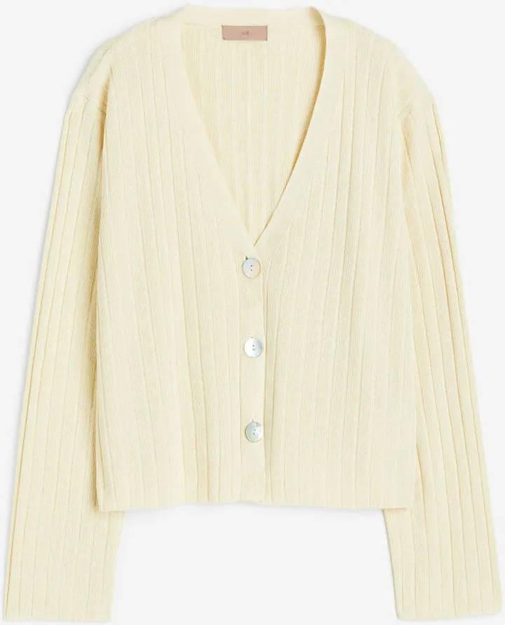 Rib-knit Cardigan