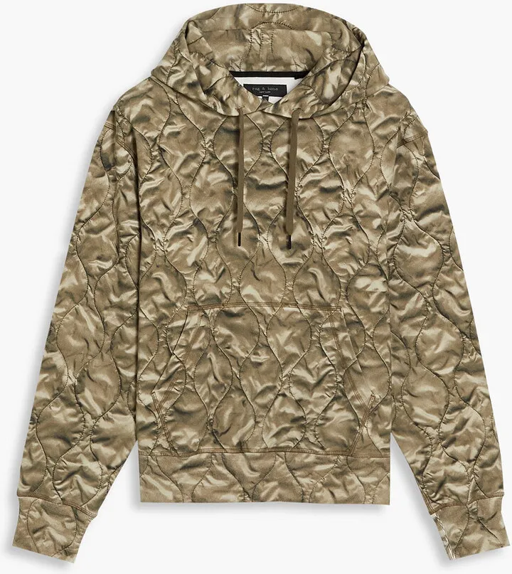 Photo Reel printed French cotton-terry hoodie