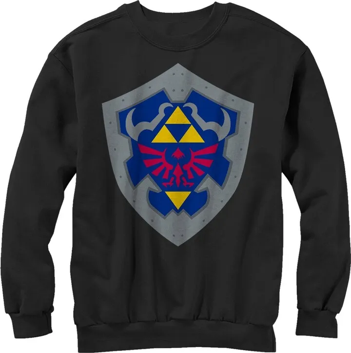 Men's Nintendo Legend of Zelda Hylian Shield Sweatshirt - Black - X Large