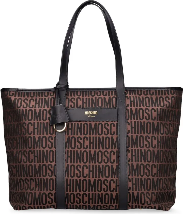 Monogram jacquard nylon tote bag
