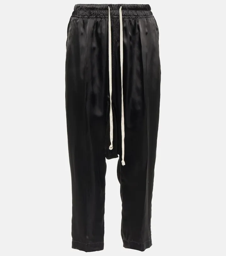 Cropped satin pants